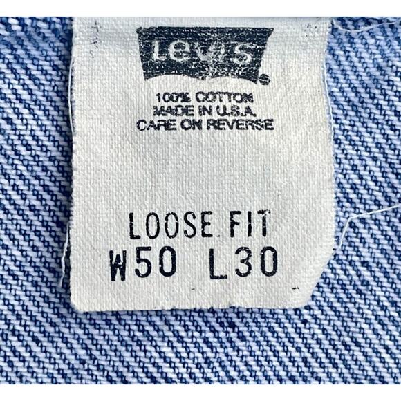 Vintage Vtg. Levis 513 Loose Fit‎ Straight Leg Jeans Men's Blue Sz. 50x30 - Picture 4 of 12